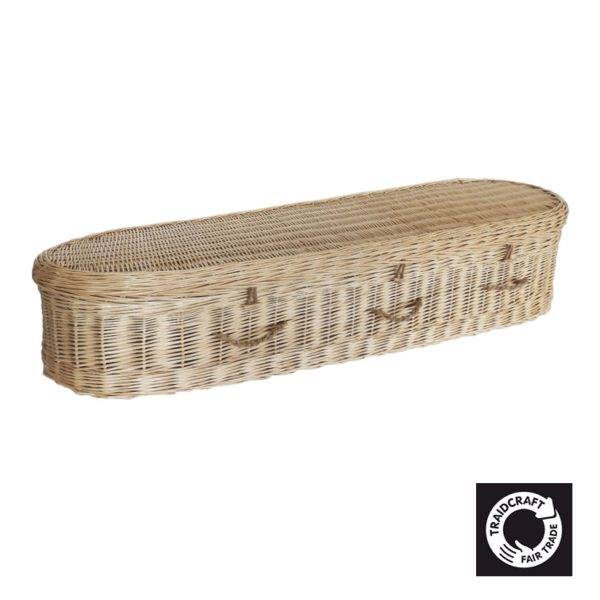 Natural Willow Oval Coffin